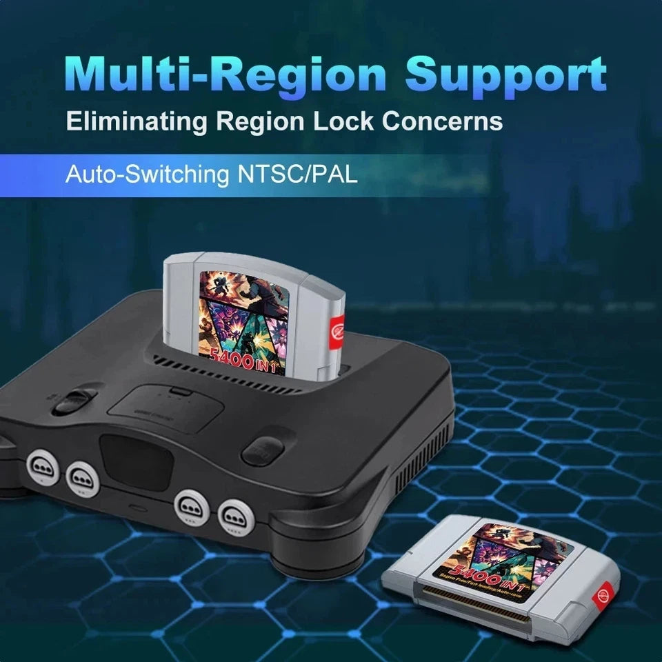 5400 In 1 Summercart 64 Nintendo 64DD N64 Cartridge SC64 Everdrive Transparent Black NEW